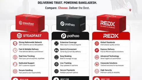 বাংলাদেশে সেরা কুরিয়ার সার্ভিস ২০২৬: Steadfast বনাম Pathao বনাম RedX তুলনা